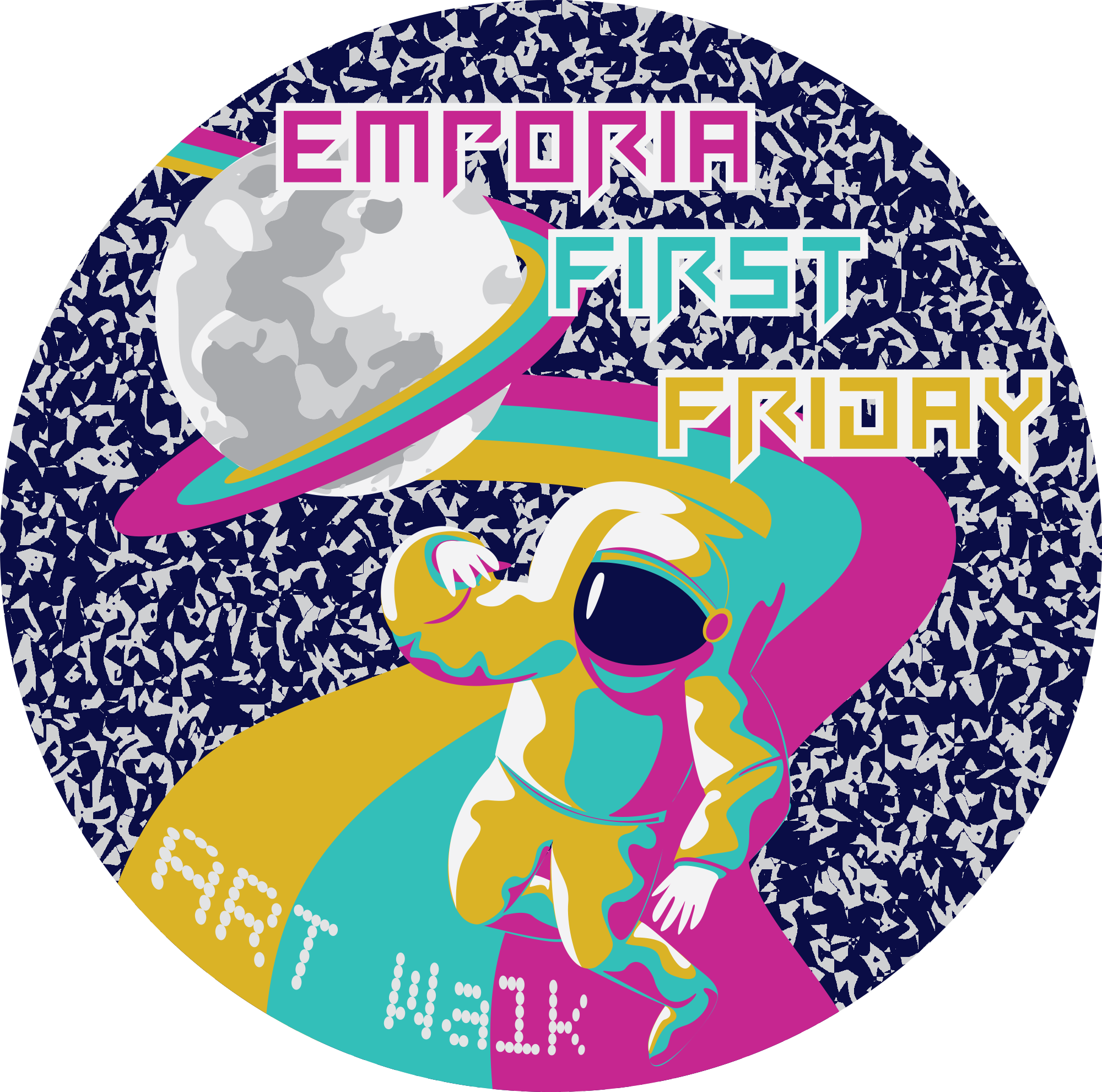 Emporia First Friday Sticker Design
