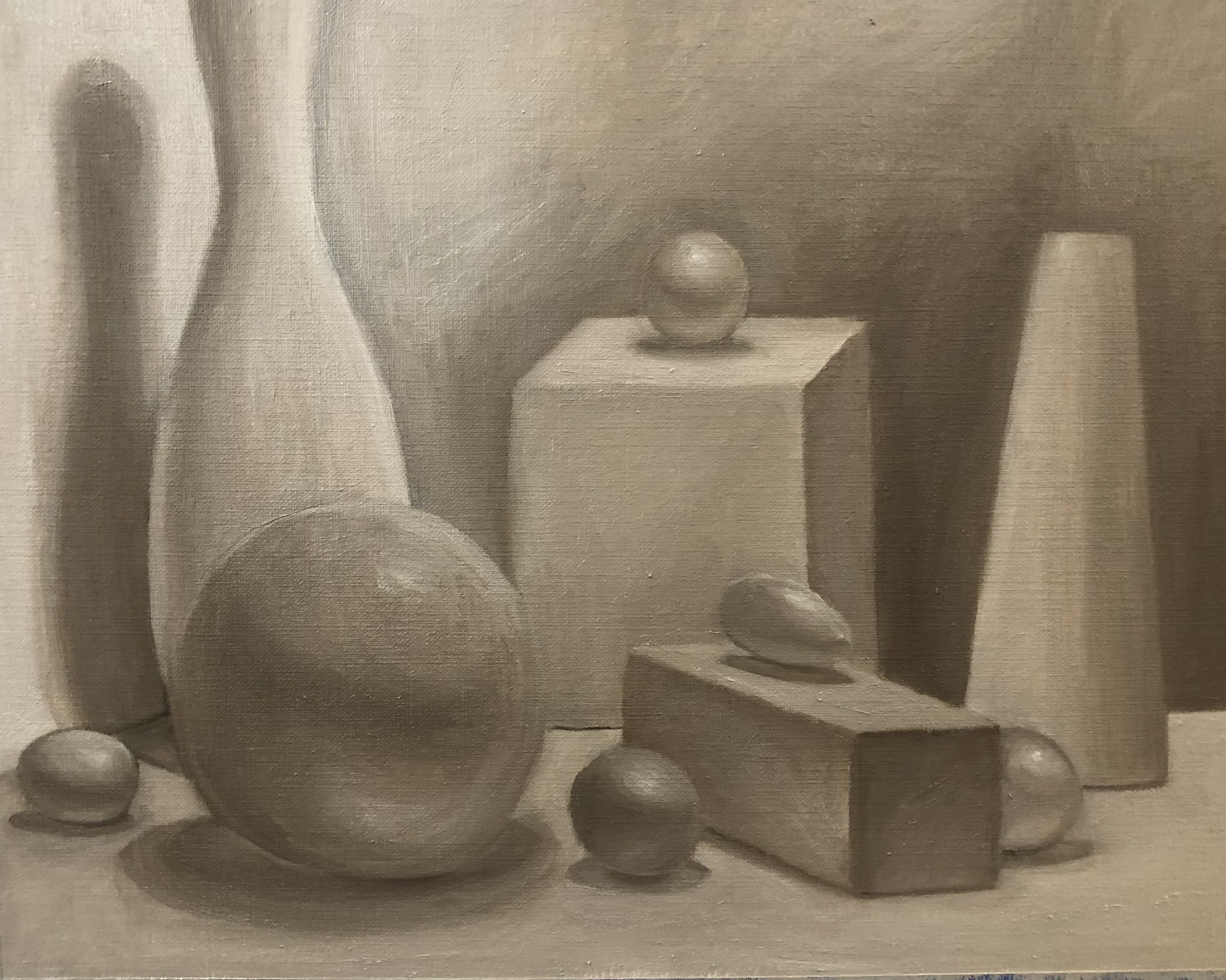 Alla Prima Grisaille Painting