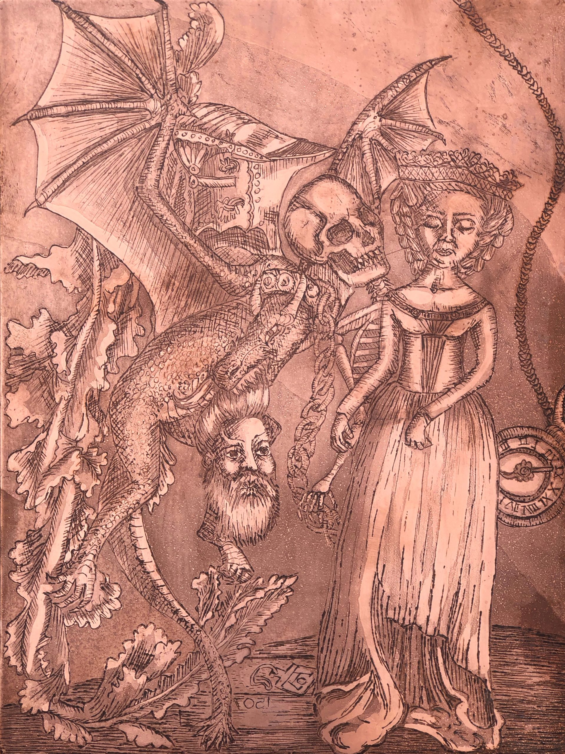the copper place of my etching
