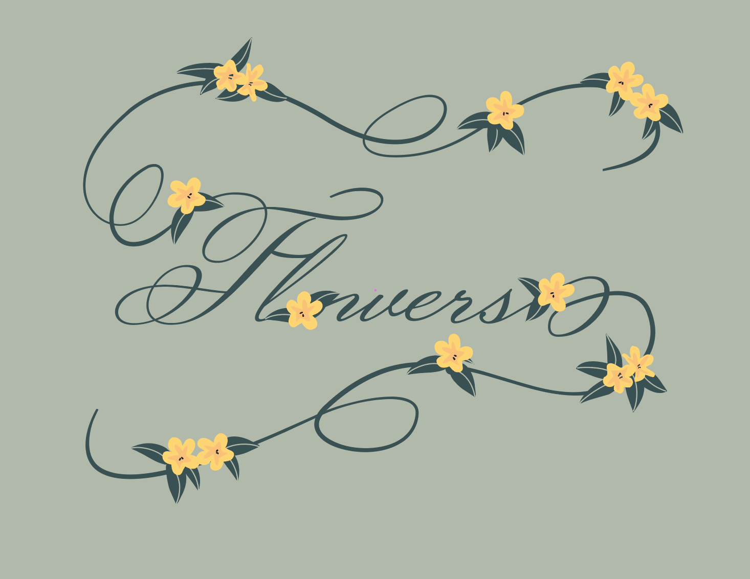 flowers colored graphic